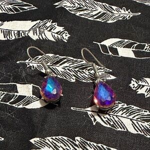 Elegant Purple Teardrop Earrings